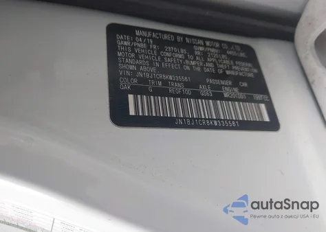 2019 Nissan Rogue Sport S z USA, uszkodzony, nr VIN JN1BJ1CR8KW335581